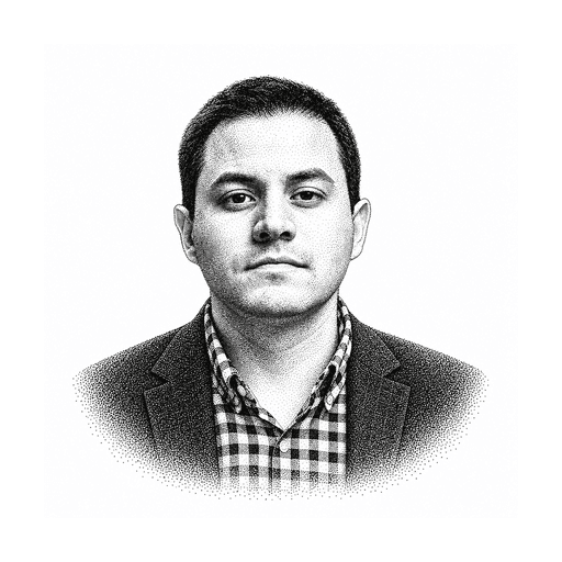 Santiago Pliego hedcut portrait