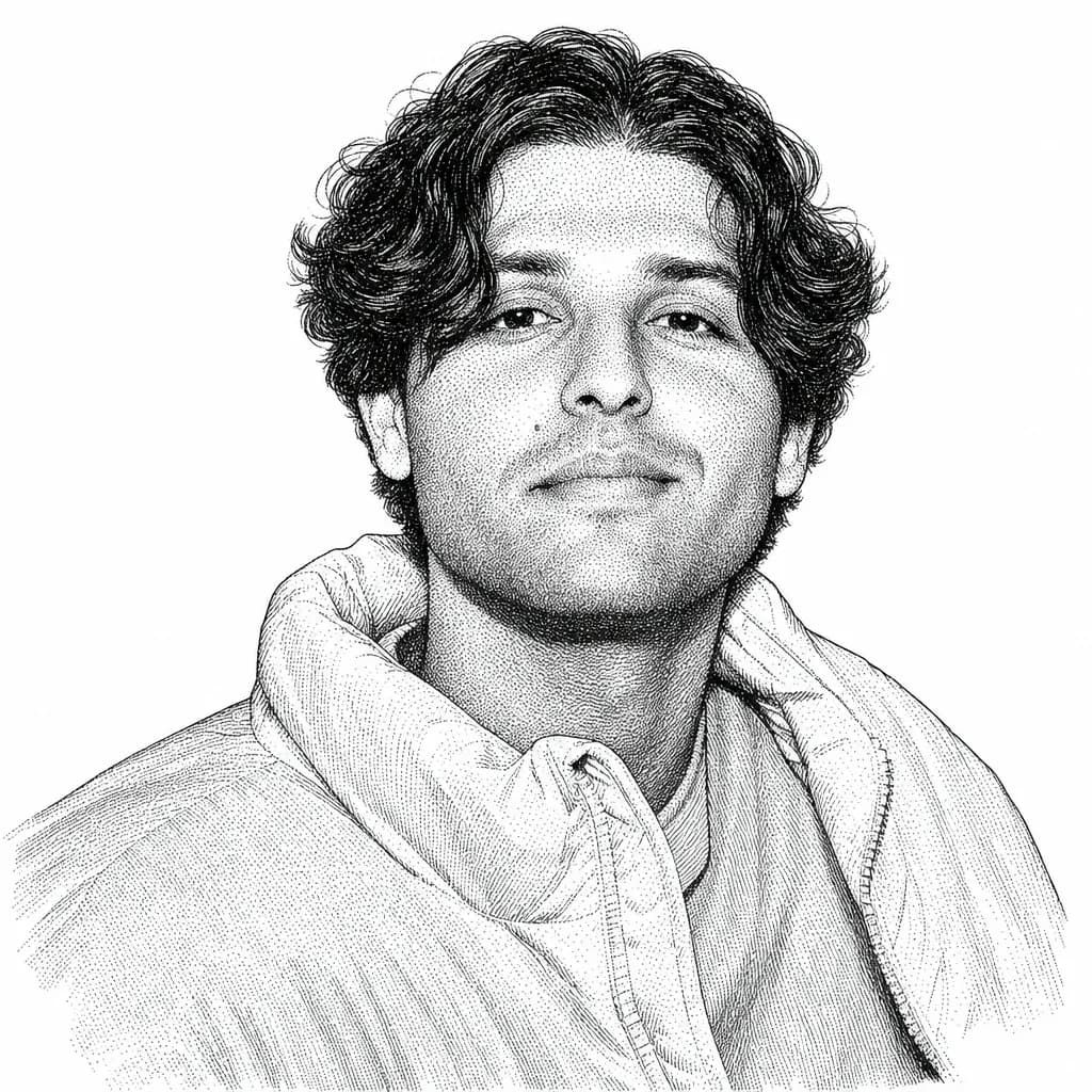 Sudarshan Sridharan hedcut portrait